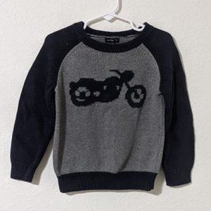 Baby Gap 3T Navy and Gray Motorcycle Sweater